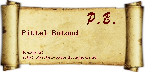 Pittel Botond névjegykártya